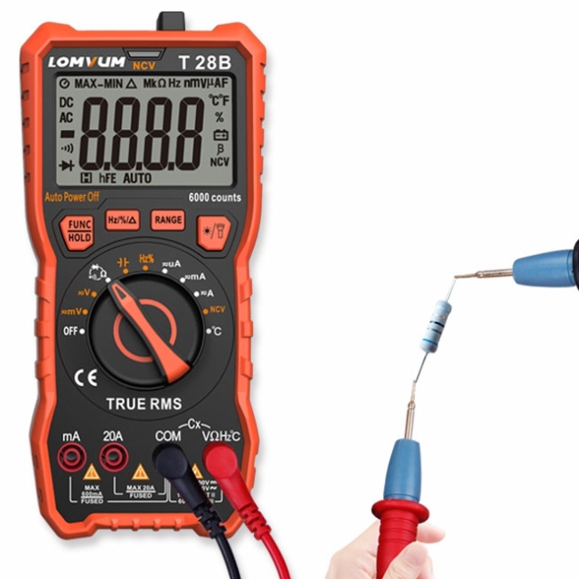 Lomvum NCV AC/DC voltage digital 6000 counts measurement multimeter