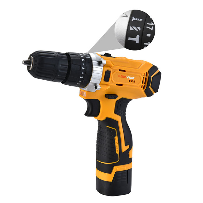 Double Speed Battery power impact cordless hand drill