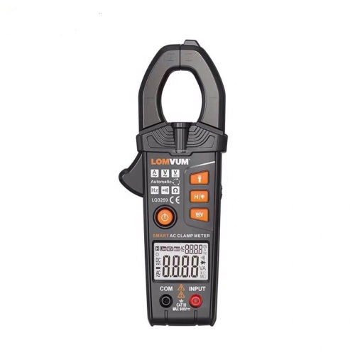 LOMVUM Professional digital clamp meter with test probe and LED light