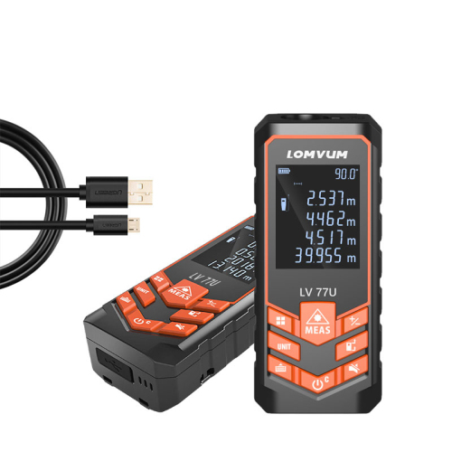 LOMVUM LV77U Handhold Mini Laser rangefinder Electrical Level Laser range finder measuring  Digital usb Laser Distance Meter
