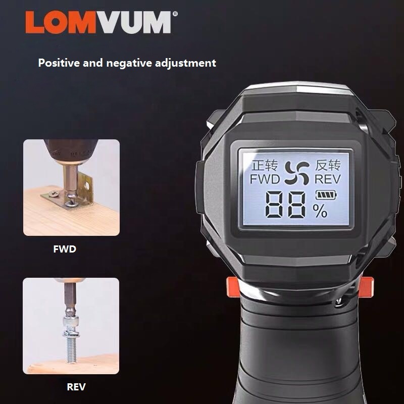 Lomvum Hot Sales 12V 16.8V 25V Battery Two Speeds Electric Cordless digital Drill