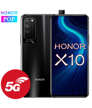 Original Huawei Honor X10 5G 6 GB + 128 GB 5G MobilePhone 6.63 Zoll Kirin 820 Pop-Up-Frontkamera SuperCharge Fingerabdruck entsperren GPU Turbo