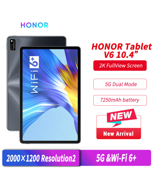 Honor Tablet V6 10.4-inch WiFi 6GB+128GB (Magic Night Black) Kirin 985 flagship chip 2K full screen multi-screen collaboration The world's first Wifi6+ tablet