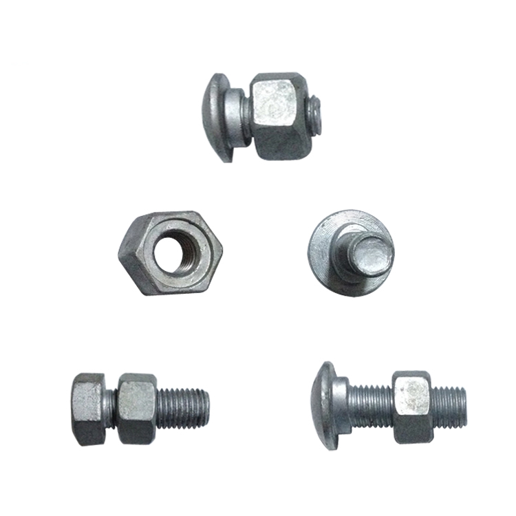 Galvanized Steel Carriage Hex Splice Post Bolt Nut With Recess NutPower Line HardwareNingbo