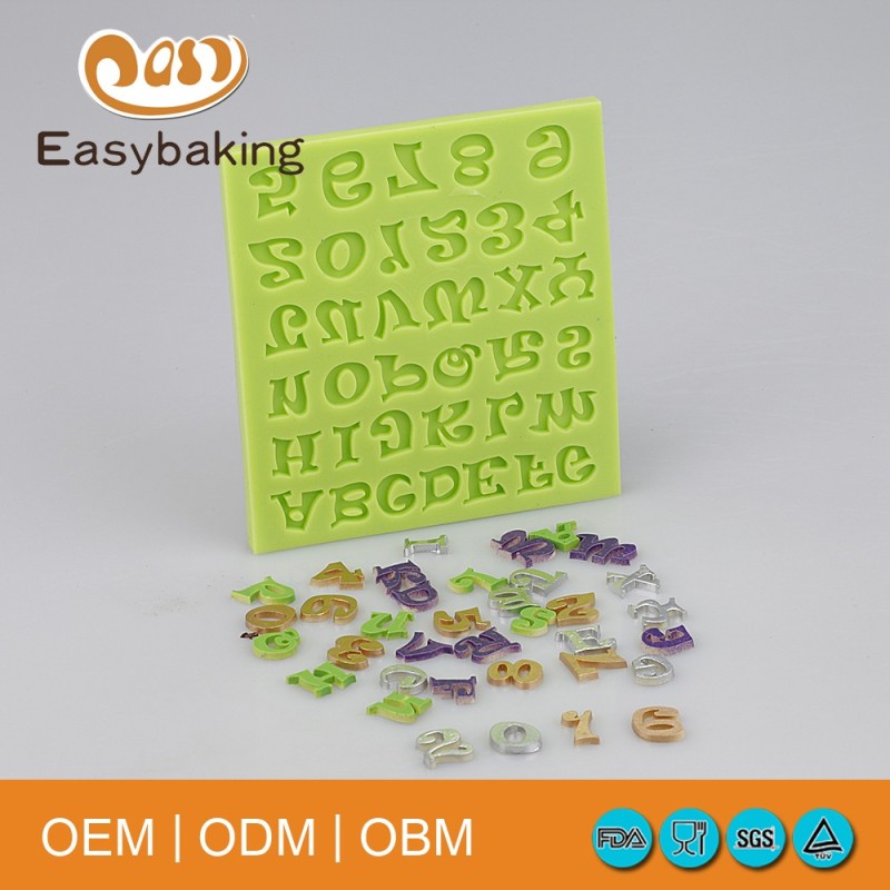 Food-contact Safe Numbers and Alphabets Silicone Molds
