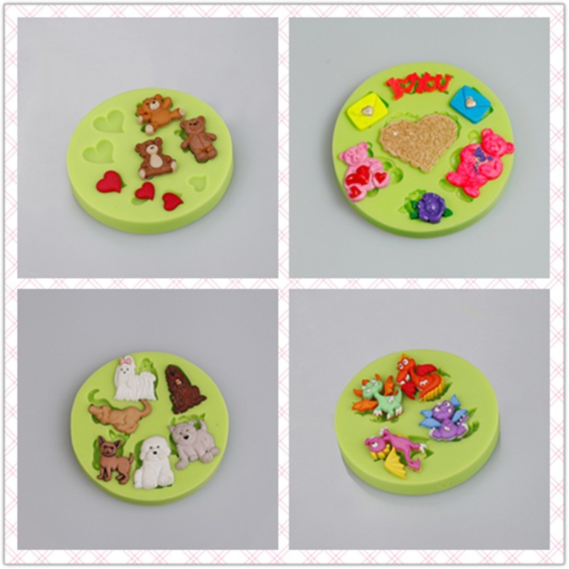 Alibaba Made In China Varieties Cute Dog Clay Biscuits Silicone Mould For Arts & Crafts