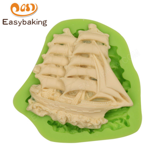 3D boat fondant silicone mold cake silicone fondant mold
