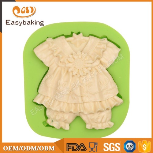 Baby girl dress with flower Chocolate Mould Silicon Supplies Online