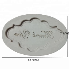 Cupcake-Dekorationswerkzeuge Dankesbuchstaben Silikon-Schokoladenform