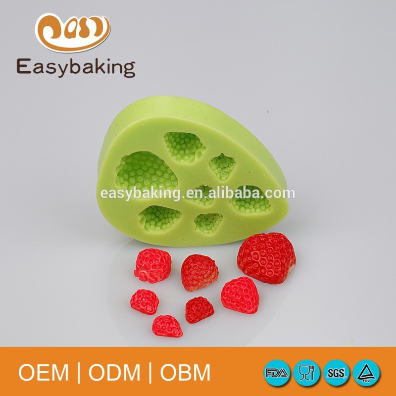 Hot Sale Item Strawberry Cupcake Decorate Baking Silicone Fondant Molds