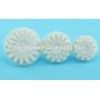 Set of 3 Daisy Plunger Cutter Baking Tools Round Cookie Cutter
