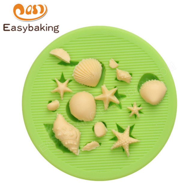 Ocean series starfish conch and seashell candy silicone molds