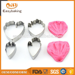 Hot Sale Flower Cake Tools Stainless Steel Peony Petal Cutter For Fondant Cake Decorating