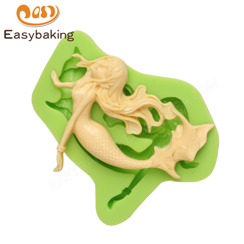 Mermaids and Dolphins Round Silicone Molds Fondant Mould for cake decorating