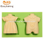 New arrival custom made boy and girl baby dress silicone molds