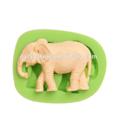 High quality silicone elephant mold for fondant cake or jelly