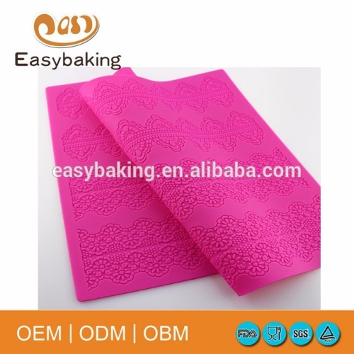 Hot sale silicone lace cake decorating fondant impression mat