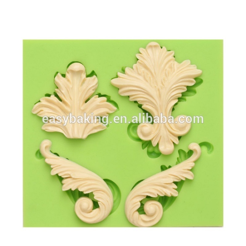 Food grade and eco-friendly baroque artist silicone fondant molds cake baking tools