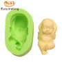 3D Sleeping Baby Silicone Fondant Mould for Cake