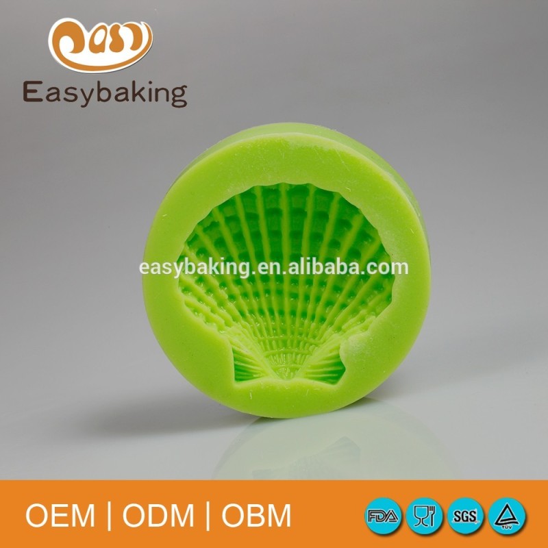 Hot Sale Promotion Single Cavity Sea Scallop Shell Chocolate Silicone Soap Moulds