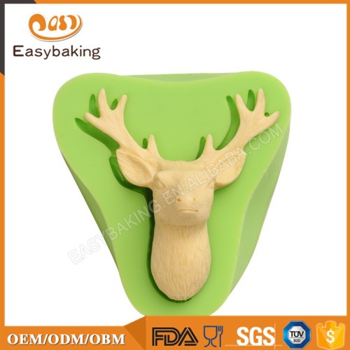 Promotional Gift Items 3D Deer Shape Silicone Cake Decor Molds