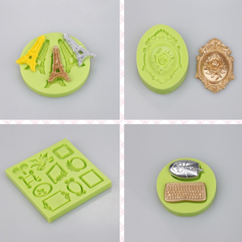 European Baroque Vintage Doors and Lights Style Silicone Mold for Cake Decorating