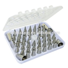 Piping tubes and accessories 55 piece decorating tip sets