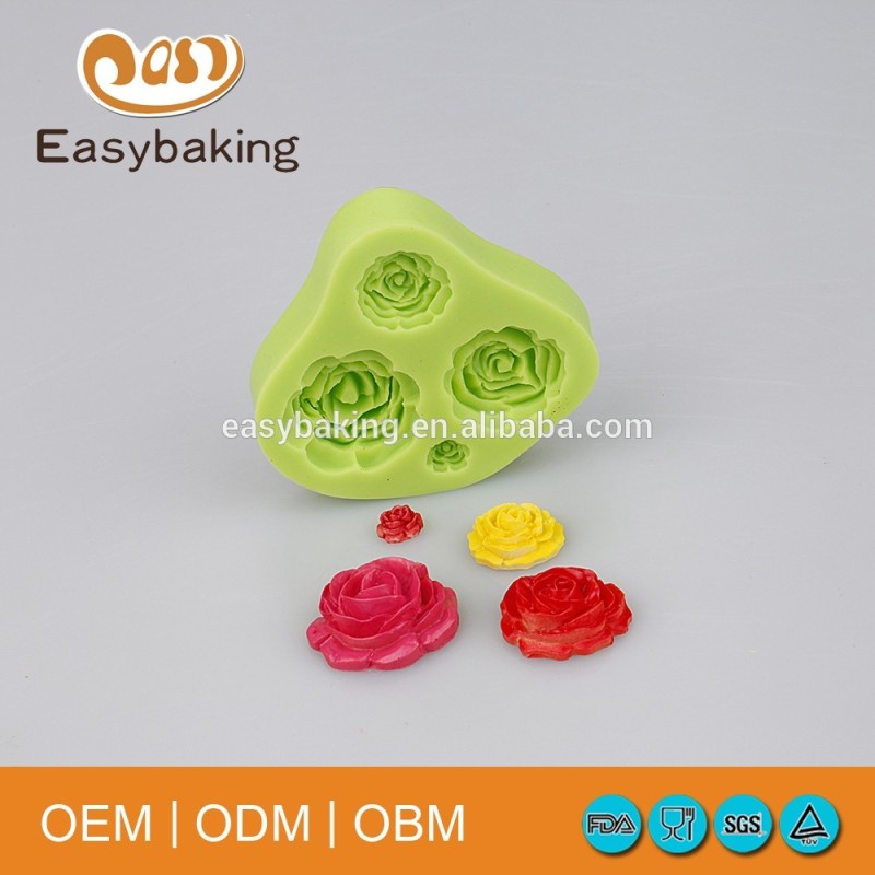 Classic 4 In 1 Daisy Silicone Fondant Mould For Cake Decoration