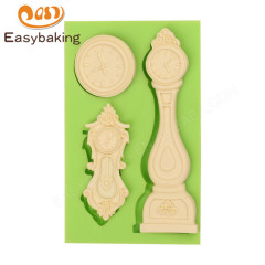 Wall and Floor Clock Cake Decoration Silicone Fondant Mould