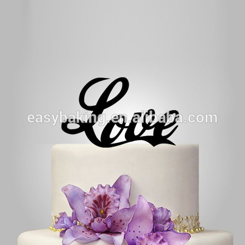Love Shaped Cake Topper Wedding Birthday Party Decorating Appliance