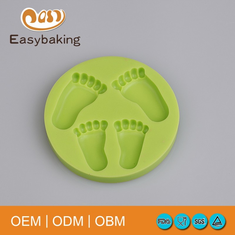 2016 Professional Manufacturer soap silicone mold foot shape cake Decorating tools silicone mold