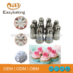 Flower Cupcake Stainless Steel Russian Nozzles Fondant Icing Piping Tips Tubes Cake Decorating Tools