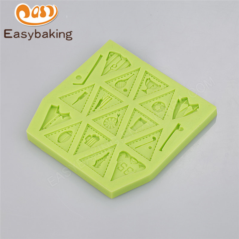 Sport series silicone cake decorating molds fondant tools