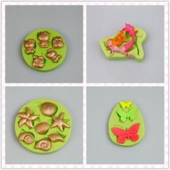 Lovely Little Girl Shape Silicone Baby Cake Fondant Moulds