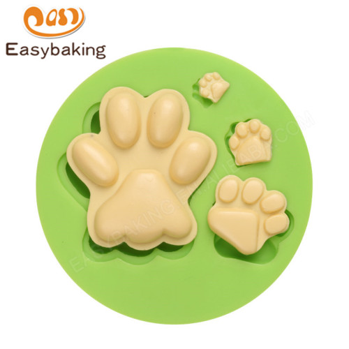 Factory Wholesale Dog Footprints Cupcake Sugarcraft Silicone Mold