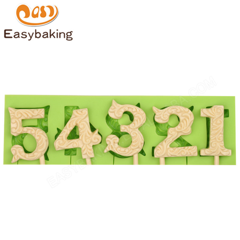 Number Fondant Silicone Molds for Cake Decorating mould