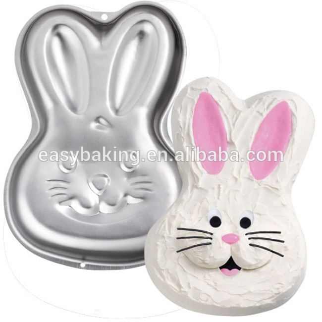 Non-stick cake decorating tools aluminum cutely rabbit cake pan