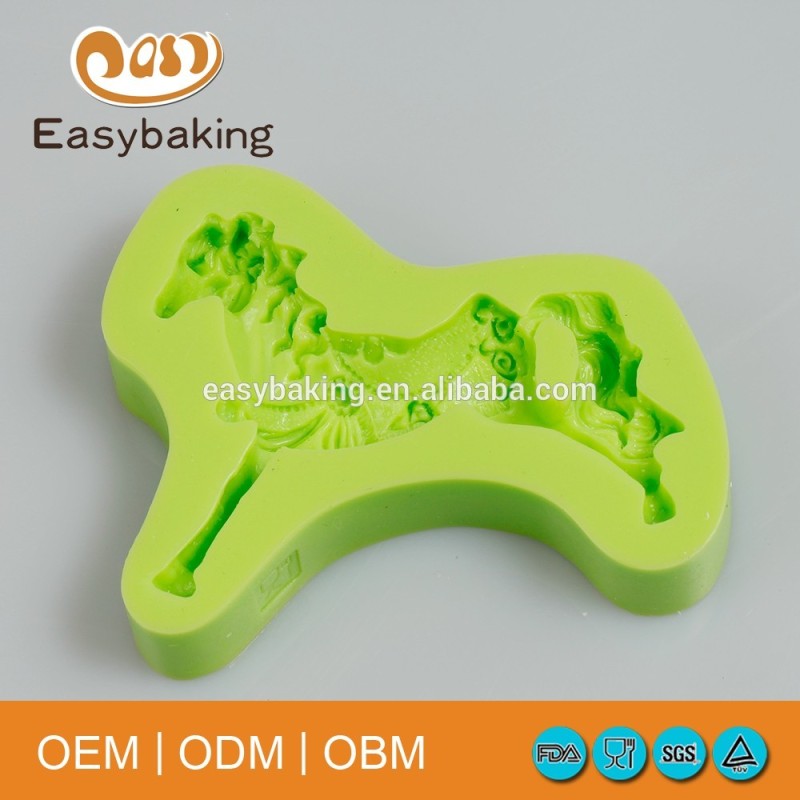 Fondant cake decorating tools silicone horse mold for polymer clay