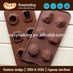 Heiße verkaufende Schokoladen-Silikonform mit 6 Hohlräumen in Rautenform