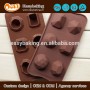Hot selling 6 Cavities Diamonds Shaped Chocolate Silicone Mold