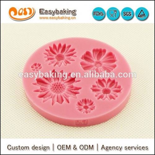 Factory Supply Flowers Shape Custom Silicone Mold For Fondant