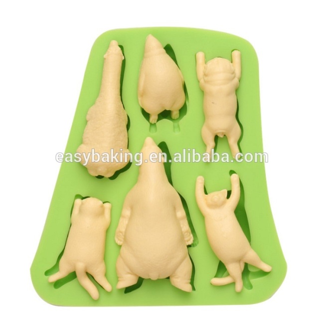 Handmade animal series flexible rubber silicone soap molds