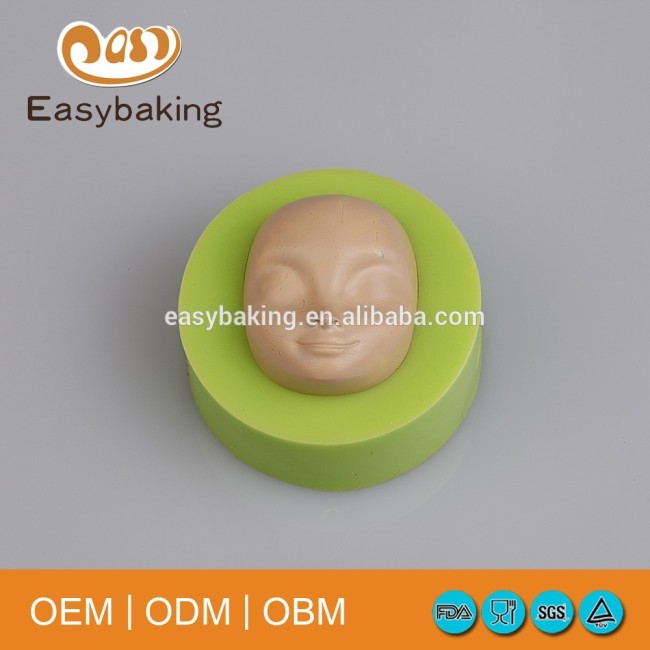 Hand Painted Facial Makeup Artworks Baking Fondant Silicone Chocolate Moulds