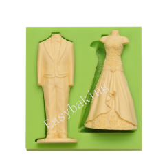 Cake Decoration Suit & Wedding Dress Silicone Mold