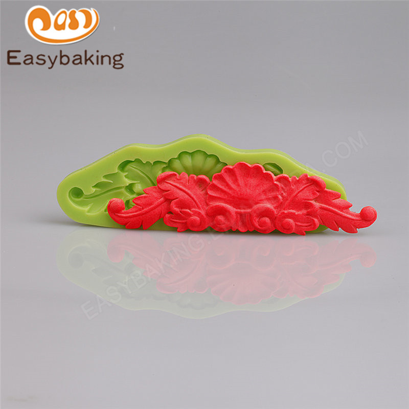 Elegant damask design silicone fondant tools cake decoration mold