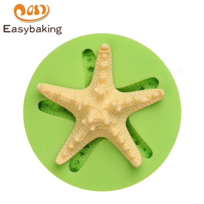 Starfish Ocean and Seashell Silicone Mold for Cake Decorating