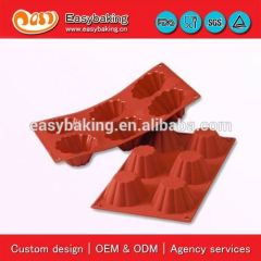 Custom Cheap 6 Cavities Briochette Molds Cake Silicone Icing Cookware