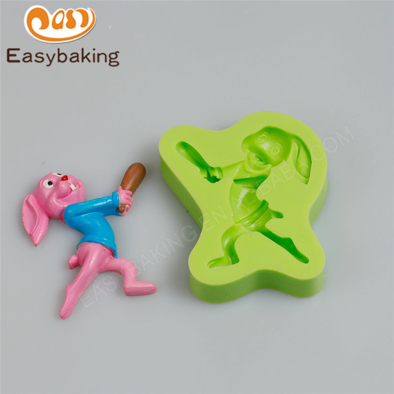 3D Easter Bunny Silicone Cake Decorating Mold Fondant Chocolate Silicone Mould