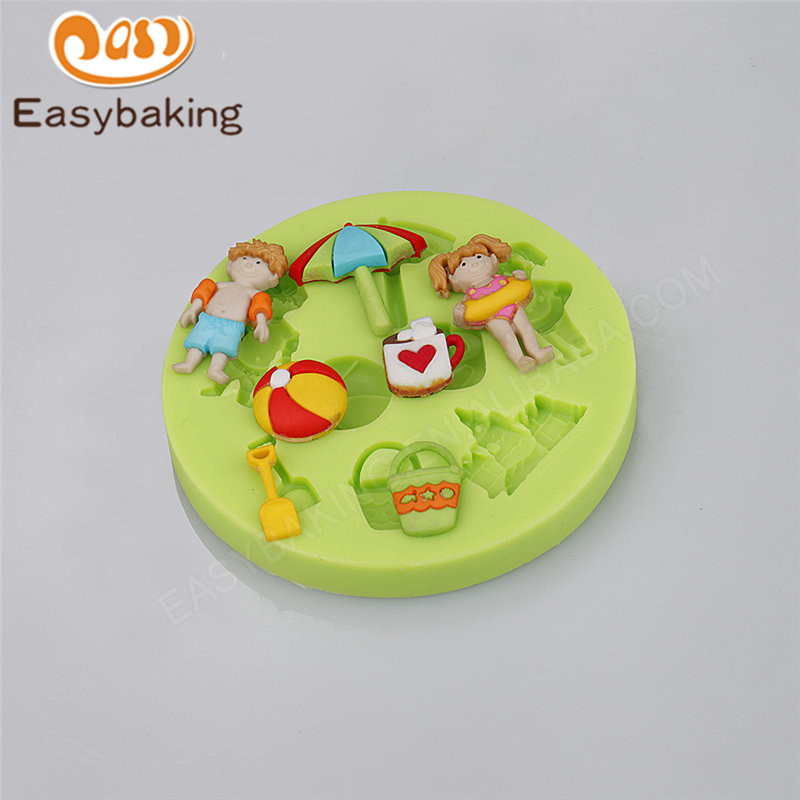 Summer theme beach holiday silicone mold