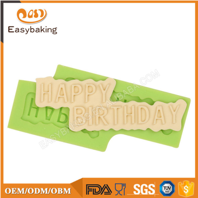 Plaque Cake Decorating Happy Birthday Silicone Mould